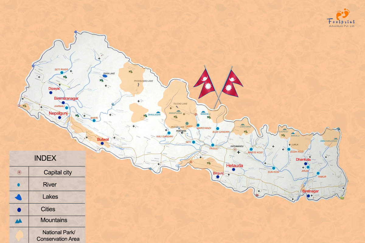 map of nepal